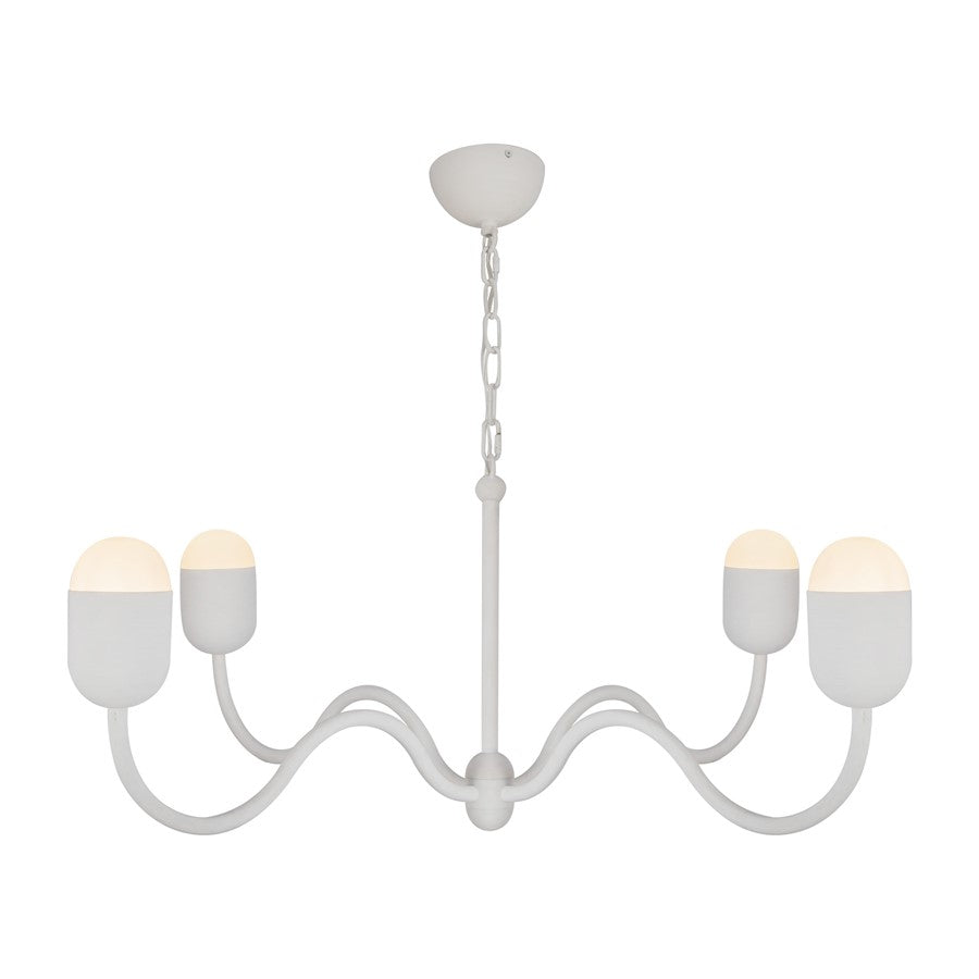 Kuzco Effie 39" Socket Chandelier, Antique White/Opal Glass - CH558439AWOP