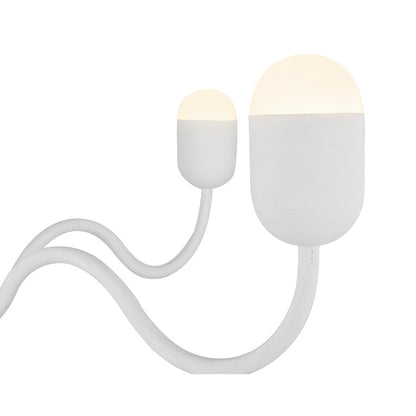 Kuzco Effie 39" Socket Chandelier, Antique White/Opal Glass