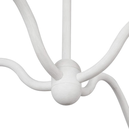 Kuzco Effie 39" Socket Chandelier, Antique White/Opal Glass