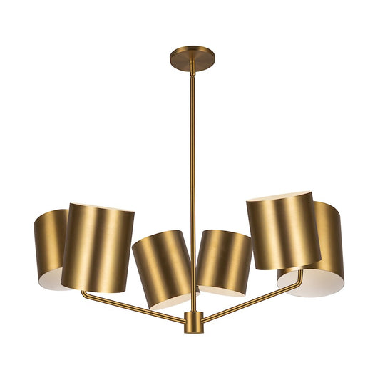 Kuzco Keiko 6 Light 30" Chandelier, Brushed Gold - CH58830-BG