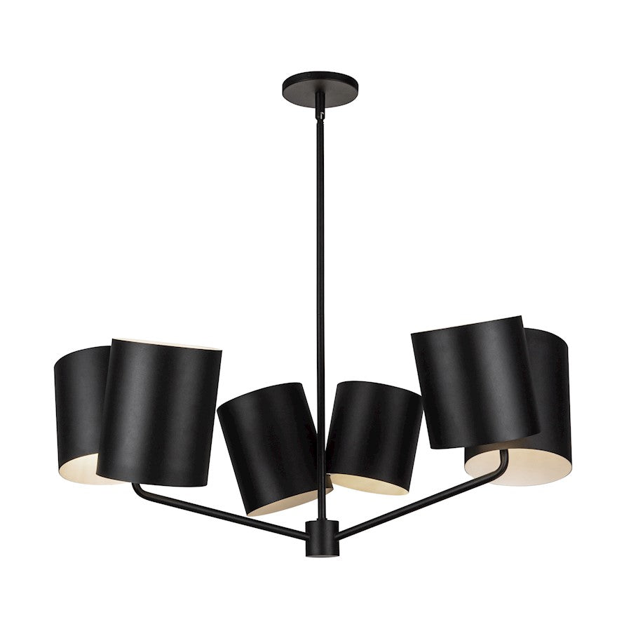 Kuzco Keiko 6 Light 30" Chandelier, Black - CH58830-BK