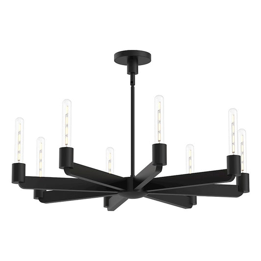 Alora Mood Claire 8 Light 32" Chandelier, Matte Black - CH607232MB