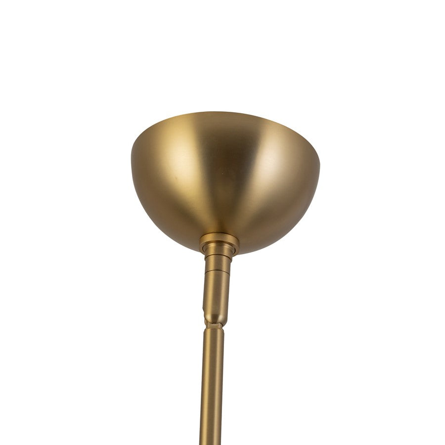 Kuzco Rosemary 31" LED Chandelier, Gold/White Folded Linen