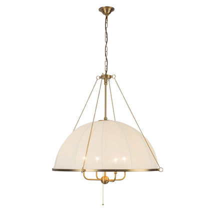 Kuzco Crosby 33" Socket Chandelier, Brushed Gold/Spandex Shade - CH661433BG