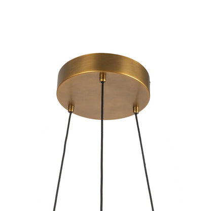Kuzco Lex 27" LED Chandelier, Vintage Brass
