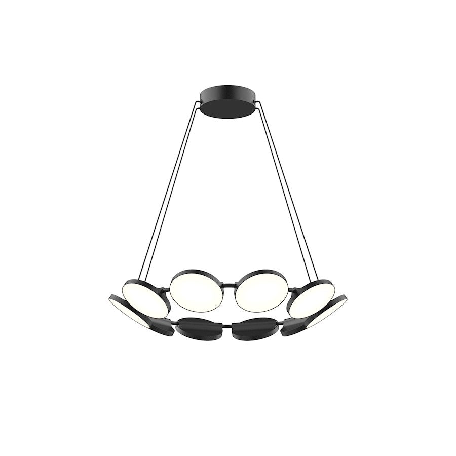 Kuzco Novel 25" LED Chandelier, Black/Acrylic Guide - CH72225-BK