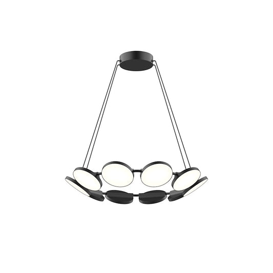 Kuzco Novel 25" LED Chandelier, Black/Acrylic Guide - CH72225-BK