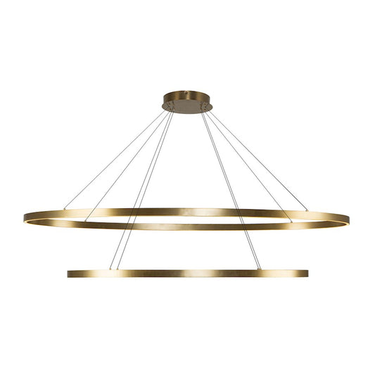 Kuzco Ovale 2 Layer LED Chandelier, Gold/White Silicone Diffuser - CH79253-BG