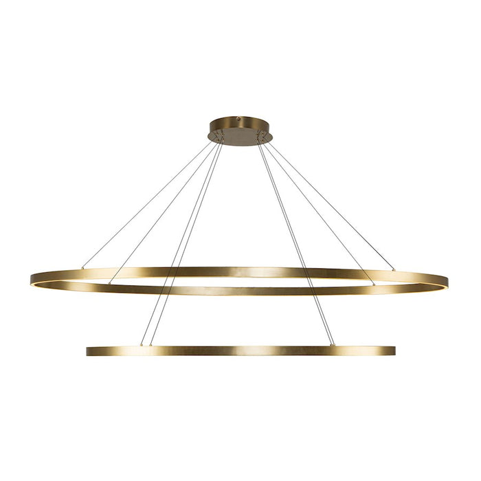 Kuzco Ovale 2 Layer LED Chandelier, Gold/White Silicone Diffuser - CH79253-BG