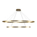 Kuzco Ovale 2 Layer LED Chandelier, Gold/White Silicone Diffuser - CH79253-BG