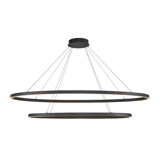 Kuzco Ovale 2 Layer LED Chandelier, Black/White Silicone Diffuser - CH79253-BK