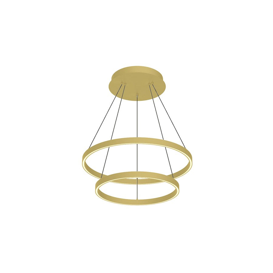 Kuzco Cerchio 24" LED Down Chandelier, Gold/Frost Silicone Diffuser - CH87224-BG