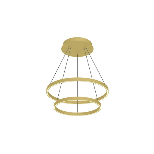 Kuzco Cerchio 24" LED Down Chandelier, Gold/Frost Silicone Diffuser - CH87224-BG