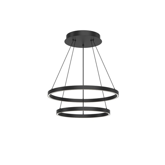 Kuzco Cerchio 24" LED Chandelier, Black - CH87224-BK-UNV-010