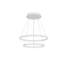 Kuzco Cerchio 24" LED Down Chandelier, White/Frost Silicone - CH87224-WH