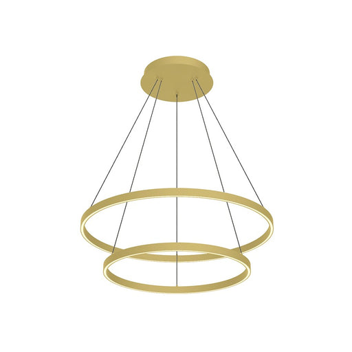 Kuzco Cerchio 32" LED Down Chandelier, Gold/Frost Silicone Diffuser - CH87232-BG