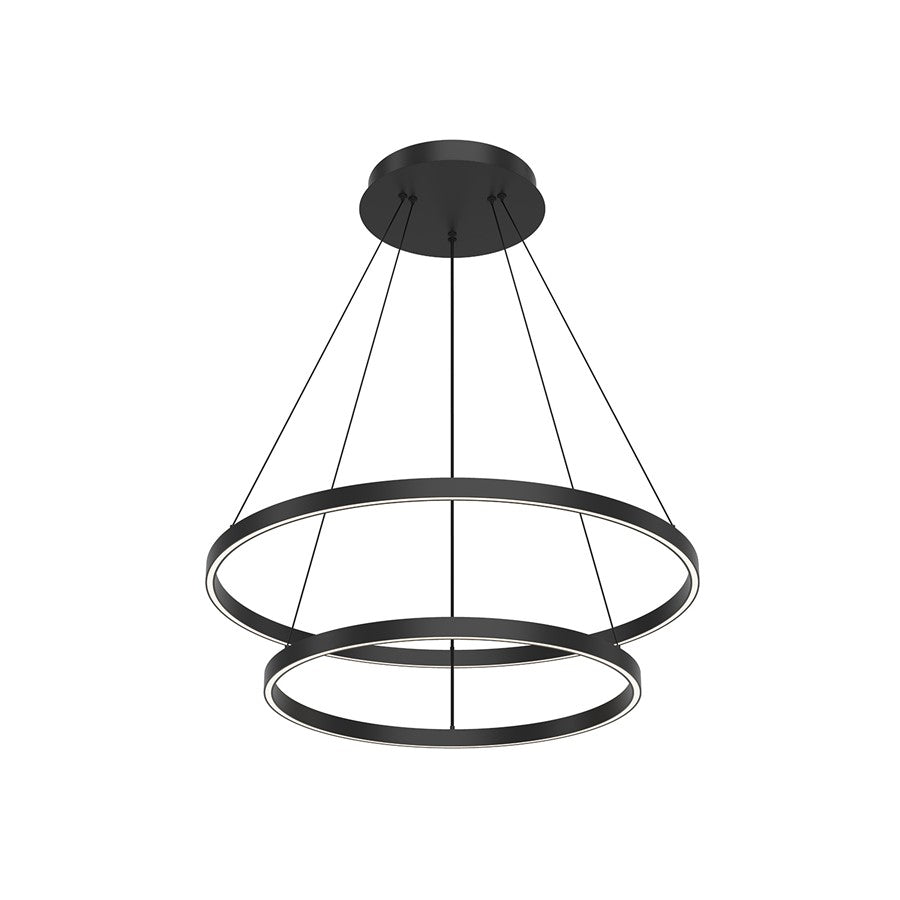 Kuzco Cerchio 32" LED Chandelier, 113W, Black