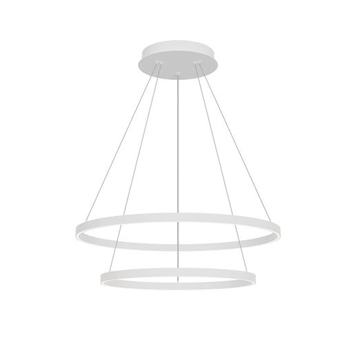 Kuzco Cerchio 32" LED Down Chandelier, White/Frost Silicone - CH87232-WH