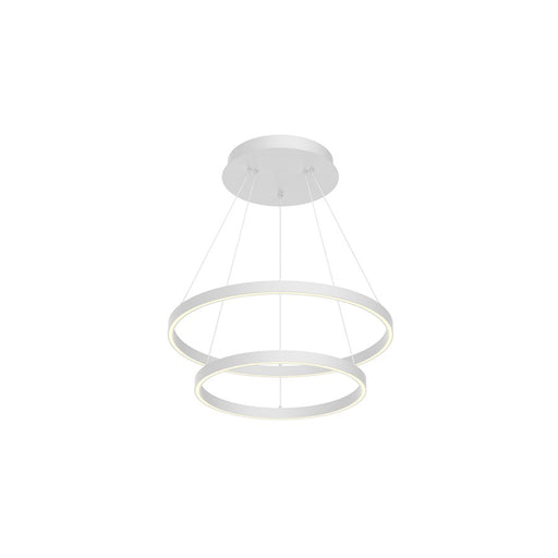 Kuzco Cerchio 24" LED Up/Down Chandelier, White/Frost Silicone - CH87824-WH