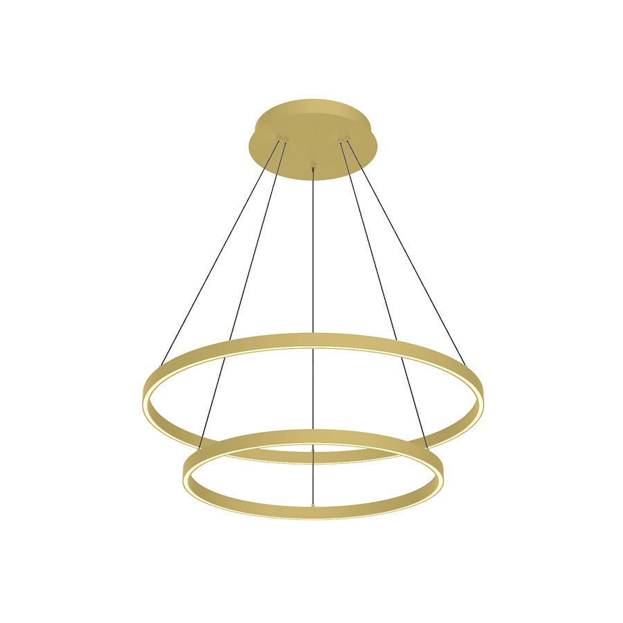 Kuzco Cerchio 32" LED Down Chandelier, Gold/Frost Diffuser - CH87832-BG