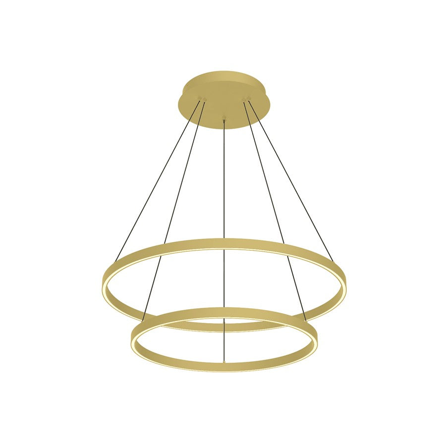 Kuzco Cerchio 32" LED Chandelier, 138W, Brushed Gold - CH87832-BG-UNV-010