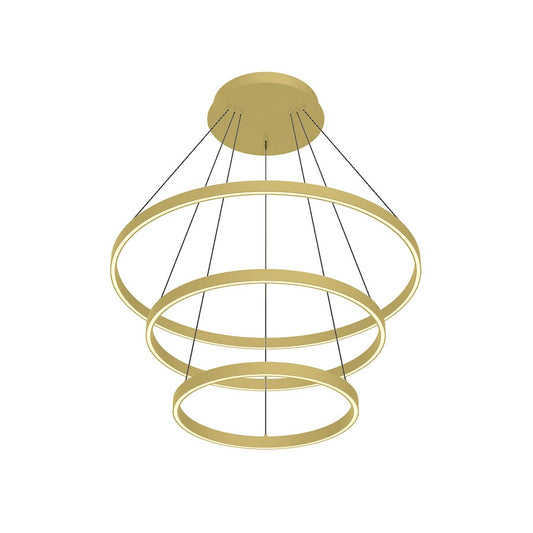 Kuzco Cerchio 32" LED Up/Down Chandelier, Gold/Frost Silicone - CH87932-BG