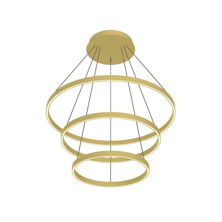 Kuzco Cerchio 32" LED Chandelier, 188W, Brushed Gold - CH87932-BG-UNV-010