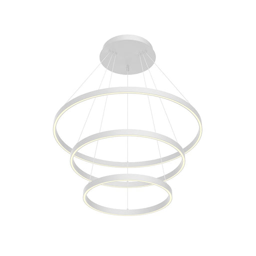 Kuzco Cerchio 32" LED Up/Down Chandelier, White/Frost Silicone - CH87932-WH