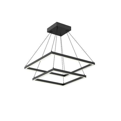 Kuzco Piazza 24" LED Chandelier, Black/Frosted Silicone Diffuser - CH88224-BK