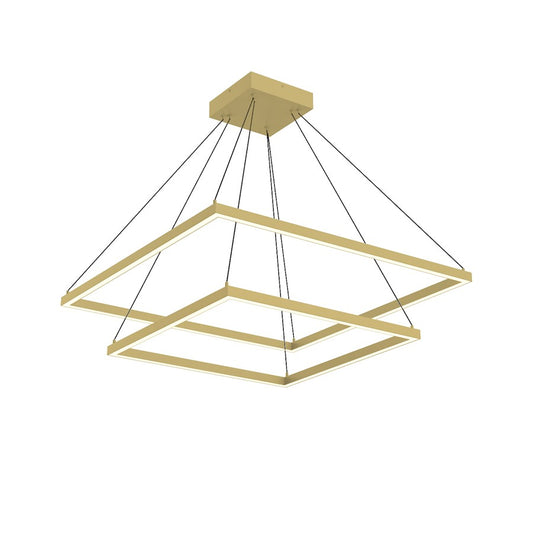 Kuzco Piazza 32" LED Down Chandelier, Gold/Frost Silicone Diffuser - CH88232-BG