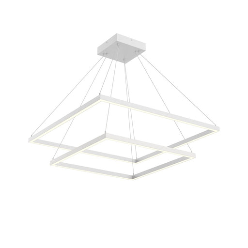 Kuzco Piazza 32" LED Down Chandelier, White/Frost Silicone Diffuser - CH88232-WH