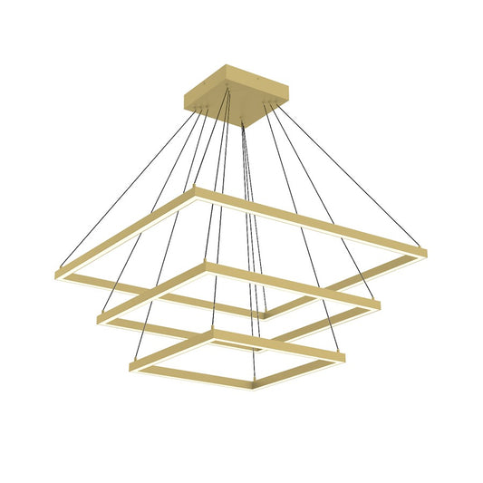 Kuzco Piazza 32" LED Chandelier, Gold/Frosted Silicone Diffuser - CH88332-BG