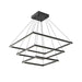 Kuzco Piazza 32" LED Chandelier, Black/Frosted Silicone Diffuser - CH88332-BK