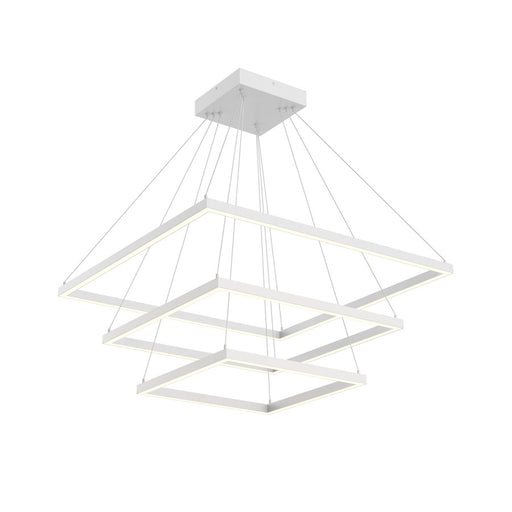Kuzco Piazza 32" LED Chandelier, White/Frosted Silicone Diffuser - CH88332-WH