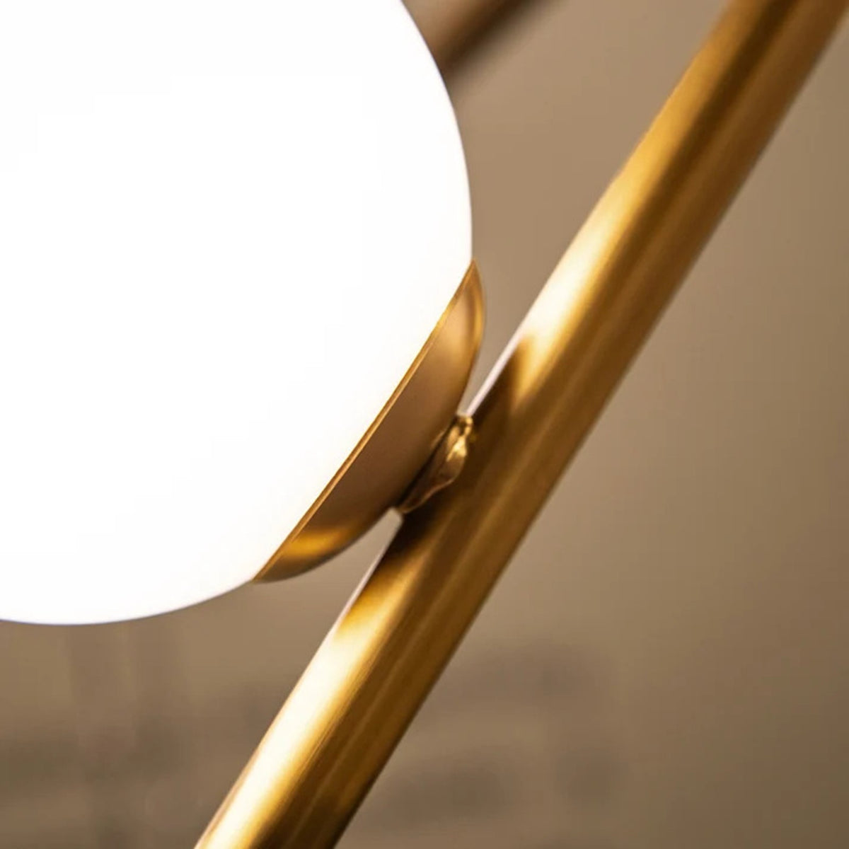 Kuzco Amara 32in LED Chandelier | Modern Brushed Gold Steel and Glossy Opal Glass | Dining Room & Living Room | Model CH89832-BG-GO
