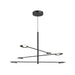 Kuzco Rotaire 36" LED Chandelier, Black/Frosted Acrylic Diffuser - CH90136-BK