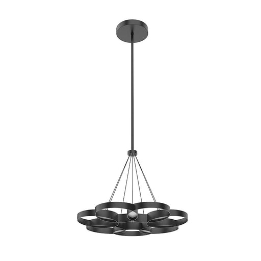 Kuzco Maestro 26" LED Chandelier, Black/Frosted PC Diffuser - CH90826-BK