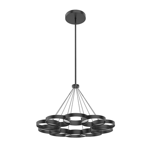 Kuzco Maestro 33" LED Chandelier, Black/Frosted PC Diffuser - CH90833-BK