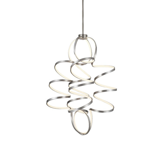 Kuzco Synergy 41" LED Chandelier, Antique Silver/Frosted Diffuser - CH93941-AS