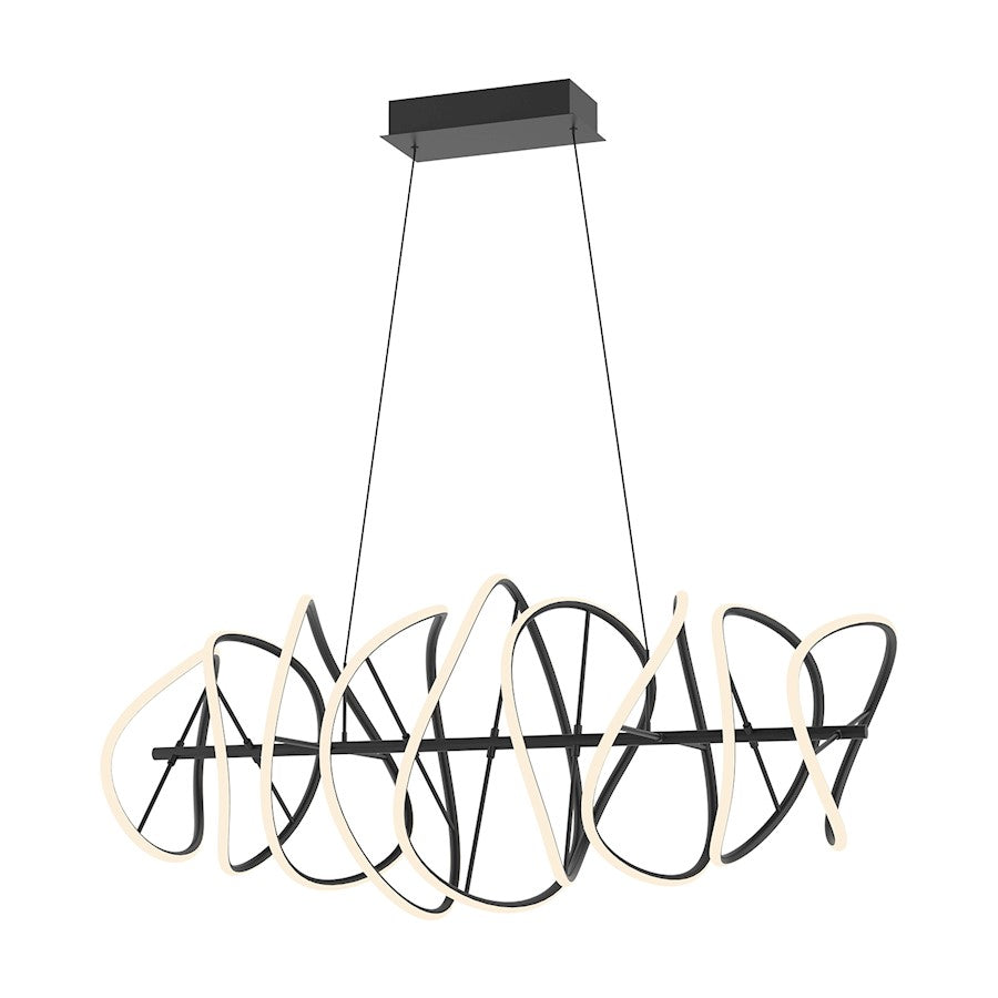 Kuzco Collide 44" LED Chandelier, Black/White Silicone - CH96442-BK