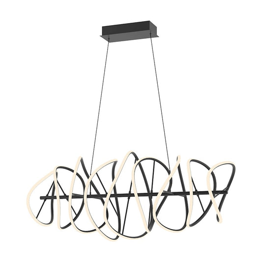 Kuzco Collide 44" LED Chandelier, Black/White Silicone - CH96442-BK