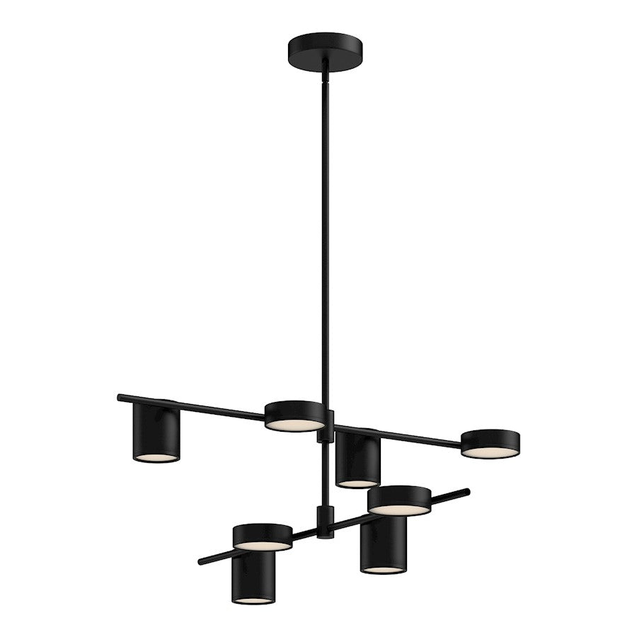 Kuzco Jayden 40" LED Chandelier, Black/Frosted Acrylic - CH96840-BK