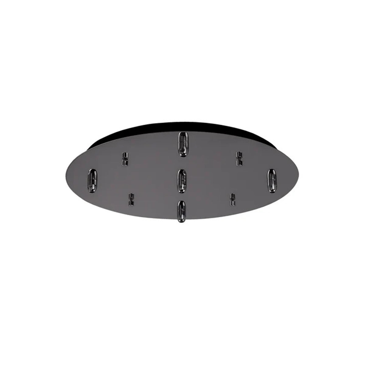 Kuzco Canopy 05 13.75in LED Canopy | Black Chrome Steel | Track Lighting Power Feed | 1 H x 13.75 Dia in | Model CNP05AC-BC