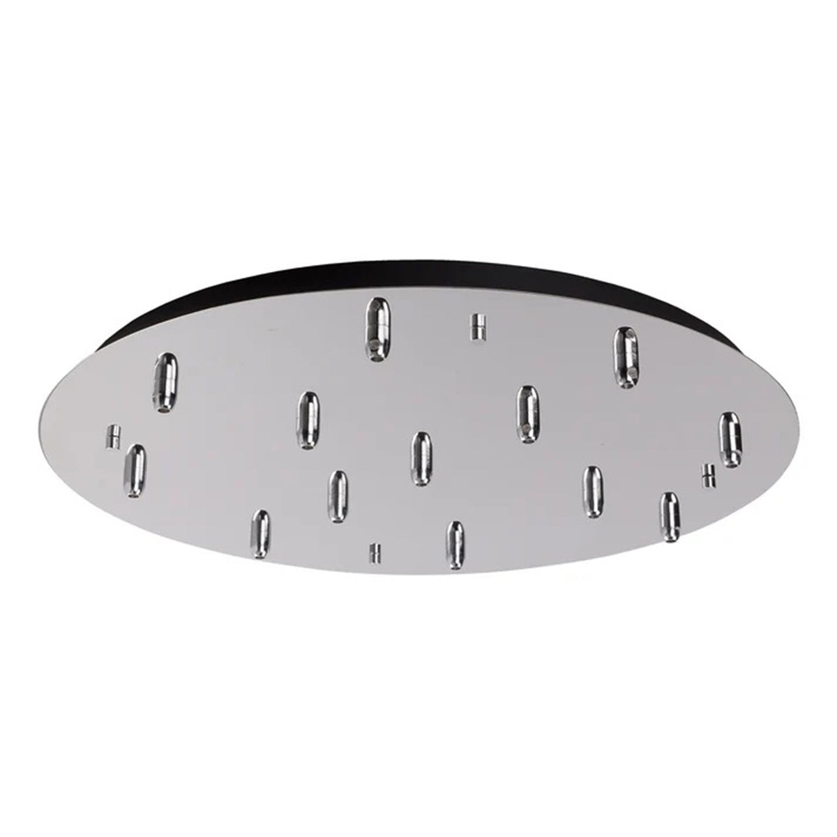 Kuzco Canopy 24in Round LED Canopy | Modern Chrome Track Lighting Canopy | Kitchen & Living Room Linear Light | 23.62 Dia x 1 in | Model CNP13AC-CH
