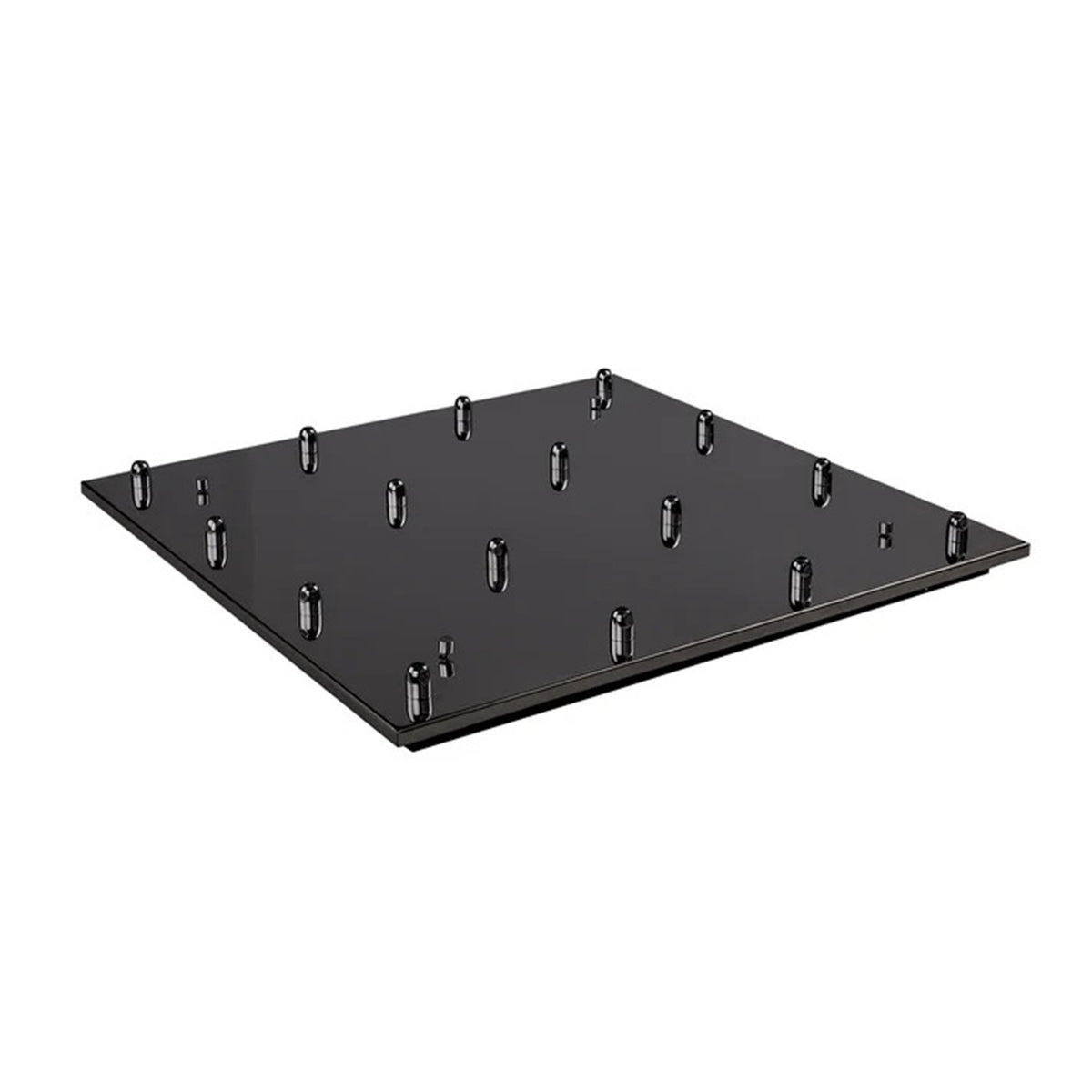 Kuzco Canopy 16 1-Light Track Lighting | Modern Black Chrome Metal | Kitchen & Living Room Ceiling Mount | 19.25 x 19.25 x 1 in | Model CNP16AC-BC