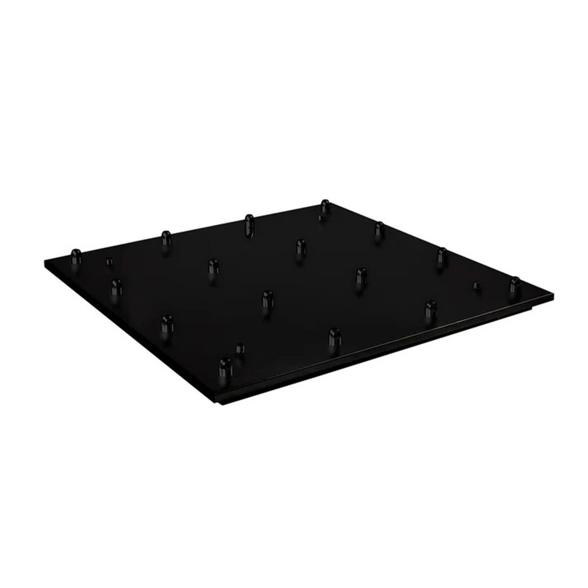 Kuzco Canopy 16 1-Light Track Lighting | Modern Black Metal | Kitchen & Living Room Ceiling Mount | 19.25 x 19.25 x 1 in | Model CNP16AC-BK