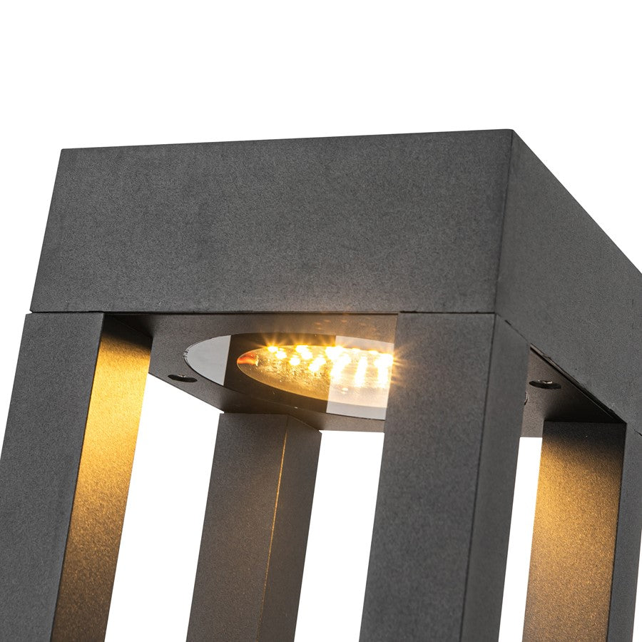 Kuzco Napa 24" LED Exterior Bollard, Black/Clear High Impact