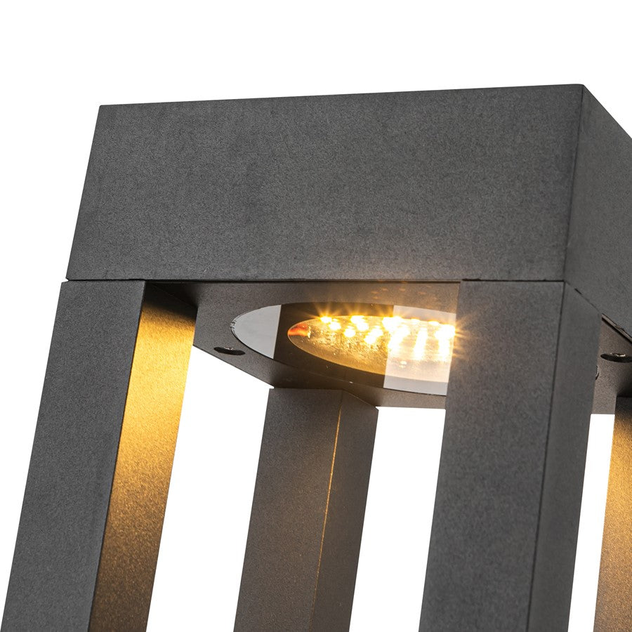 Kuzco Sonoma 24" LED Exterior Bollard, Black/Clear High Impact