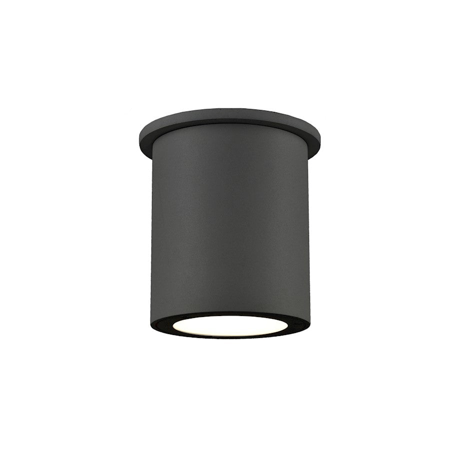 Kuzco Lamar LED Exterior Ceiling Mount, Black/White PC Diffuser - EC19404-BK