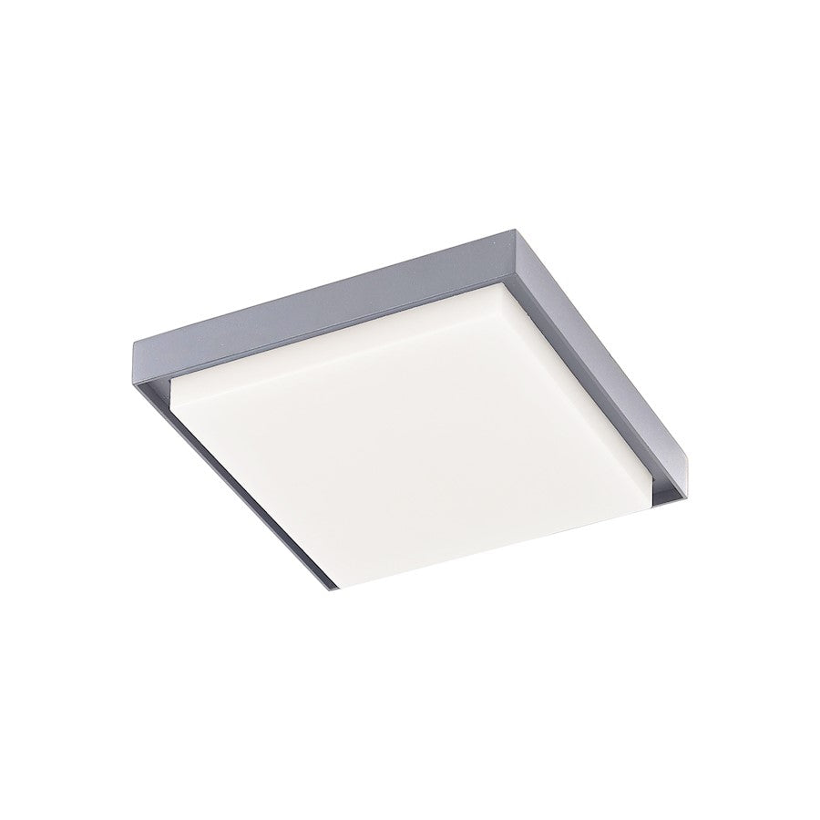 Kuzco Ridge LED Exterior Ceiling Mount, Gray/White PC Diffuser - EC34509-GY